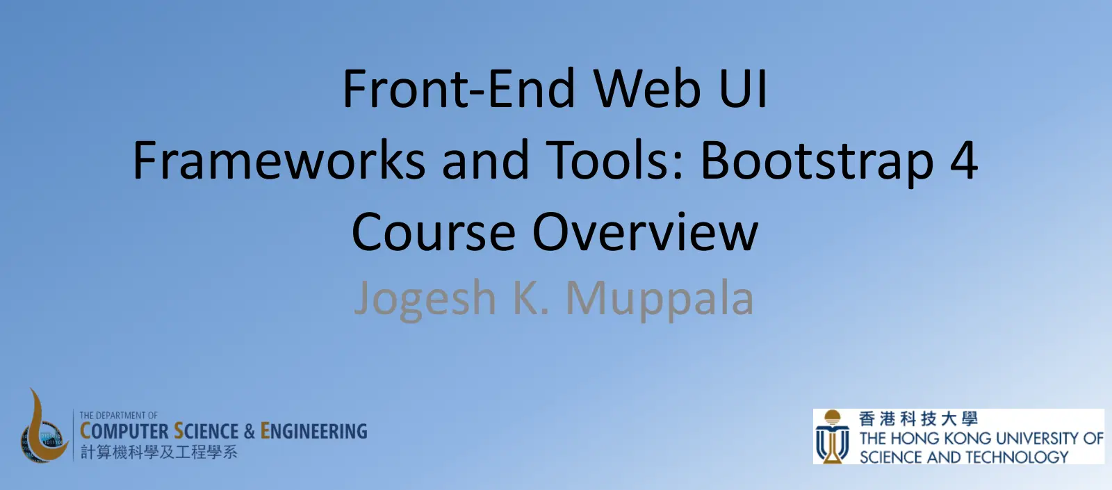 Course title: Front-End Web UI Frameworks and Tools: Bootstrap 4.