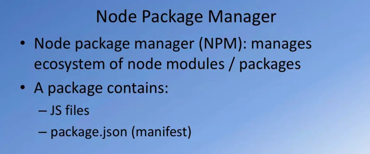 Node Package Manager.