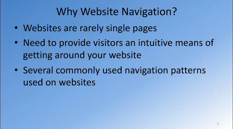 Why Website Navigation?